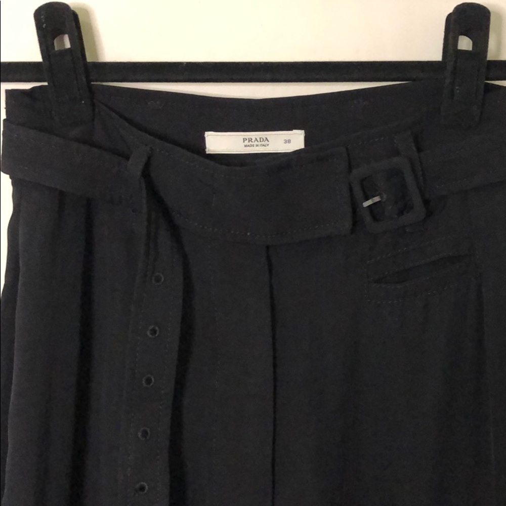 Prada Black trousers with belt